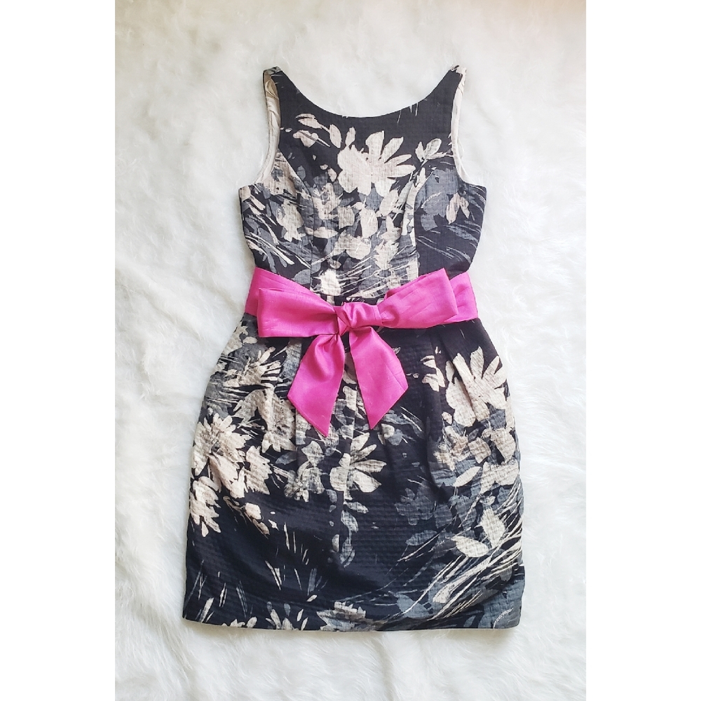 Eliza J Cotton Floral Cocktail Dress - Size 6